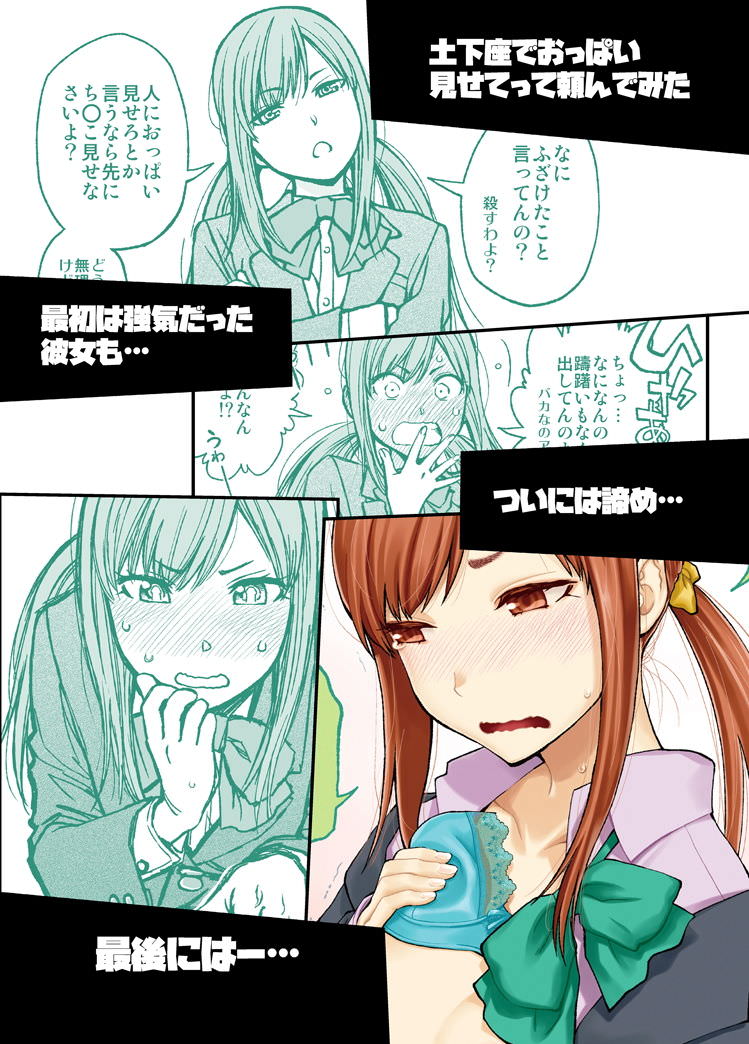 強気な女の子も最後にはおっぱいを見せてくれる